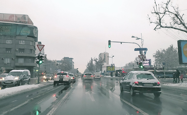 Novi Sad prekriven snegom